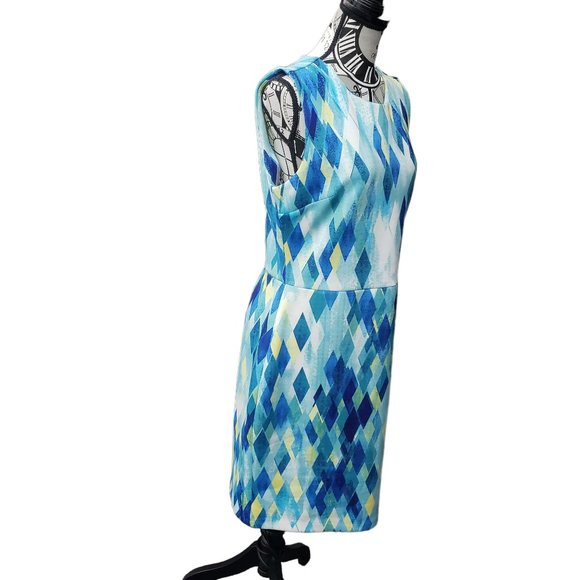 ECI New York Women's size 14 Blue Sleeveless Stretchy Dress - Picture 1 of 7